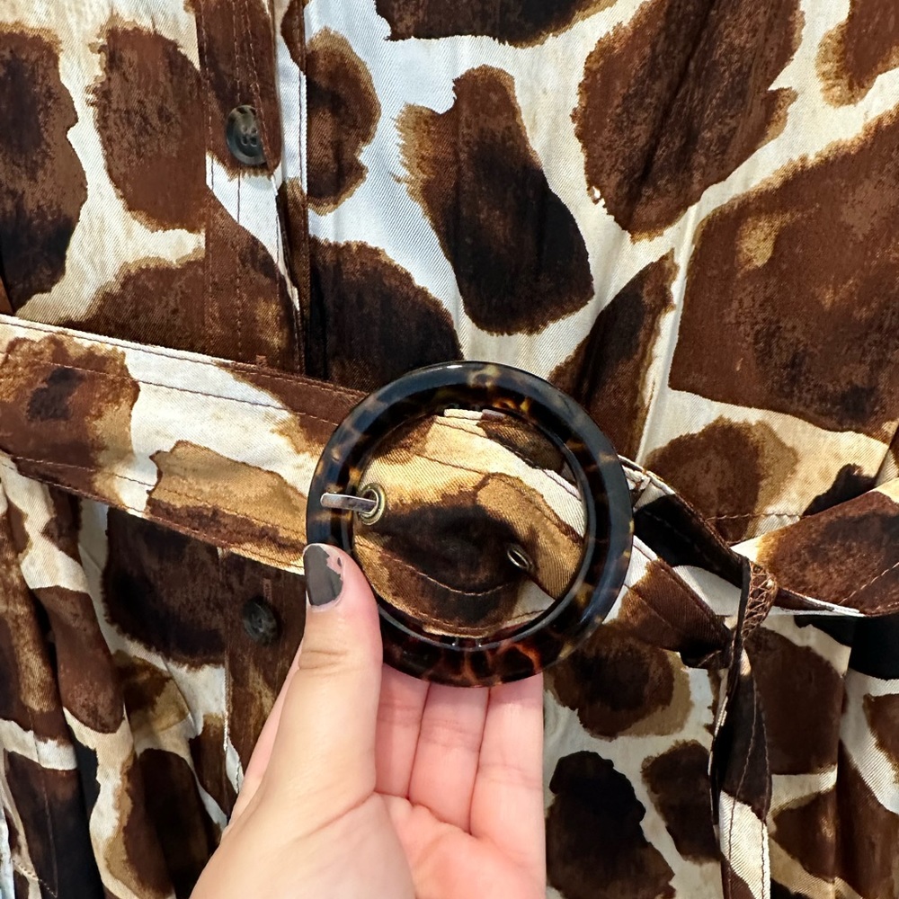 Banana Republic Brown and White Leopard Print Mini Dress - Picture 2 of 3